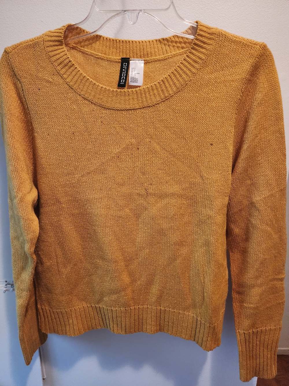 H&M Mustard Yellow Crewneck Sweater